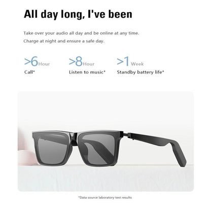 YJ008 Smart Glasses, Support AI Smart Chip / Outdoor Sports / Bluetooth Call(Black) - Smart Glasses by buy2fix | Online Shopping UK | buy2fix