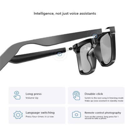 YJ008 Smart Glasses, Support AI Smart Chip / Outdoor Sports / Bluetooth Call(Black) - Smart Glasses by buy2fix | Online Shopping UK | buy2fix