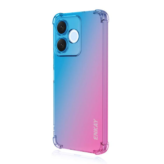 For Honor 600 Lite Global / 500 Smart ENKAY Hat-Prince Gradient Airbag TPU Phone Case(Blue Pink)