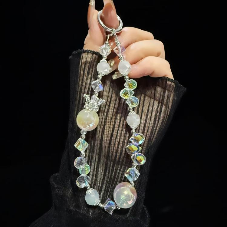 Crown Heidi Bead Phone Chain(Purple) - Lanyards & Wrist Straps by buy2fix | Online Shopping UK | buy2fix