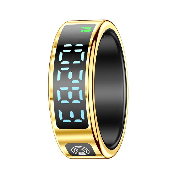 SR08 SIZE 8 Smart Ring, Support Hand Gestures Control / Health Monitoring / Multiple Sports Modes(Gold) - Smart Rings / Smart Telephones by buy2fix | Online Shopping UK | buy2fix