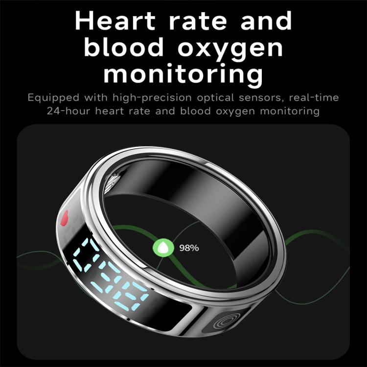 SR08 SIZE 11 Smart Ring, Support Hand Gestures Control / Health Monitoring / Multiple Sports Modes(Black) - Smart Rings / Smart Telephones by buy2fix | Online Shopping UK | buy2fix