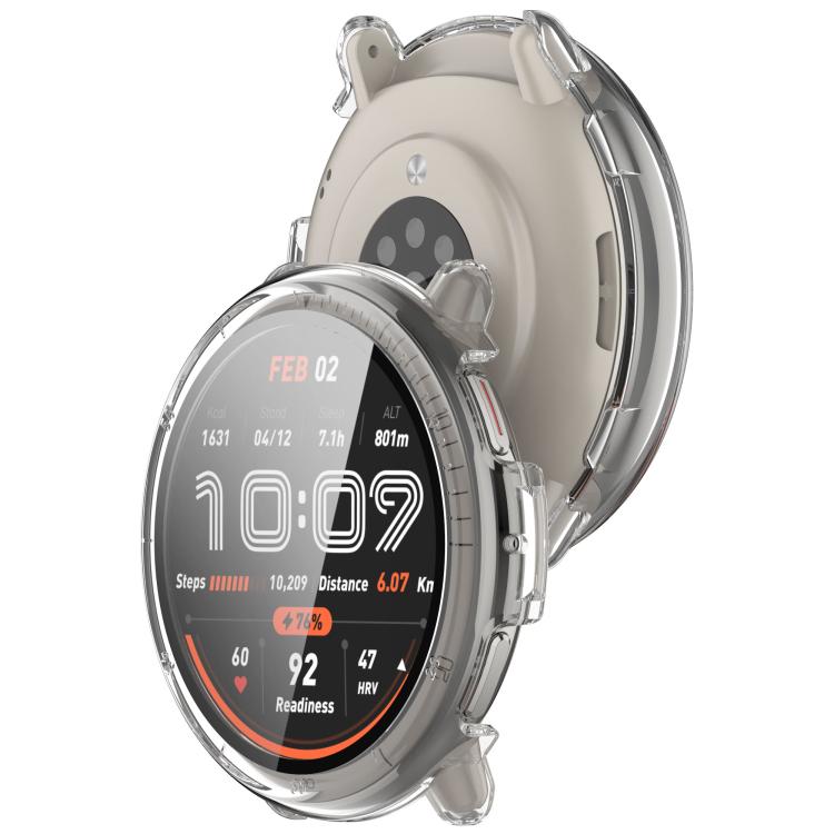 For Amazfit Active 2 A2437 Tempered Film Integrated PC Watch Protective Case(Transparent Color) - Watch Cases by buy2fix | Online Shopping UK | buy2fix