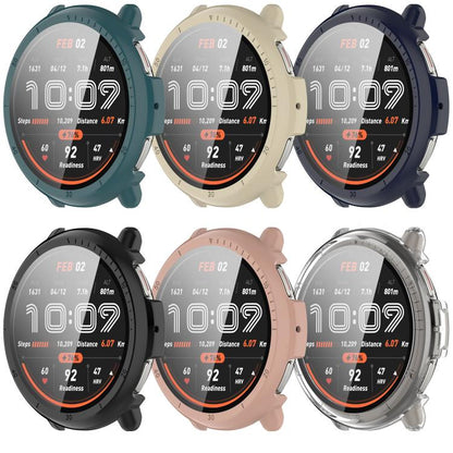 For Amazfit Active 2 A2437 Tempered Film Integrated PC Watch Protective Case(Transparent Color) - Watch Cases by buy2fix | Online Shopping UK | buy2fix