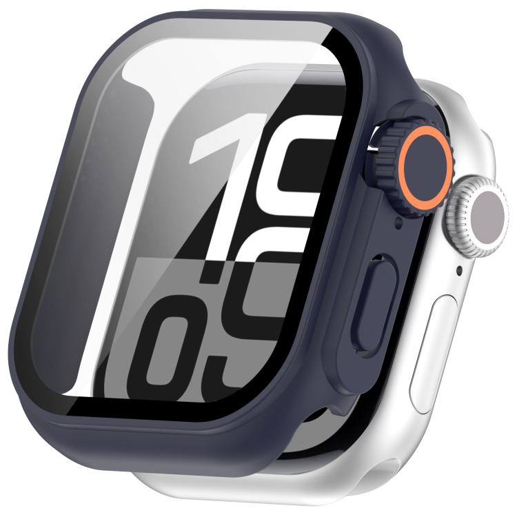 For Apple Watch Series 10 42mm Change to Ultra 49mm Tempered Film Integrated PC Button Watch Case(Midnight Blue) - Watch Cases by buy2fix | Online Shopping UK | buy2fix
