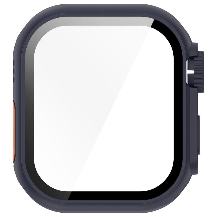 For Apple Watch Series 10 42mm Change to Ultra 49mm Tempered Film Integrated PC Button Watch Case(Midnight Blue) - Watch Cases by buy2fix | Online Shopping UK | buy2fix