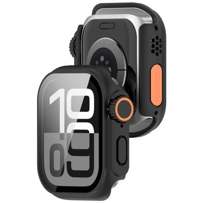 For Apple Watch Series 6/5/4/SE/SE2 40mm Change to Ultra 49mm Tempered Film Integrated PC Button Watch Case(Black) - Watch Cases by buy2fix | Online Shopping UK | buy2fix