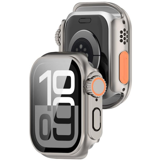 For Apple Watch Series 6/5/4/SE/SE2 40mm Change to Ultra 49mm Tempered Film Integrated PC Button Watch Case(Starlight) - Watch Cases by buy2fix | Online Shopping UK | buy2fix