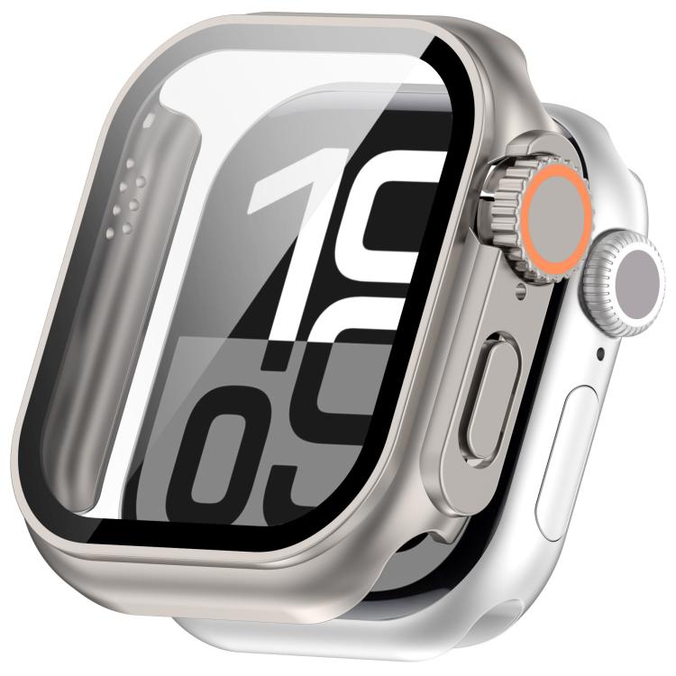 For Apple Watch Series 6/5/4/SE/SE2 40mm Change to Ultra 49mm Tempered Film Integrated PC Button Watch Case(Starlight) - Watch Cases by buy2fix | Online Shopping UK | buy2fix