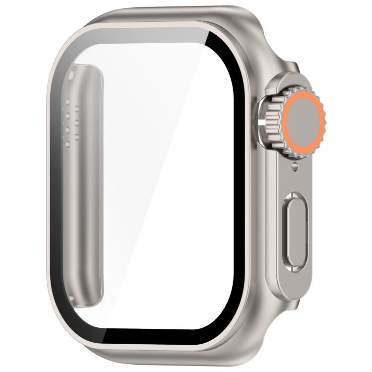 For Apple Watch Series 6/5/4/SE/SE2 40mm Change to Ultra 49mm Tempered Film Integrated PC Button Watch Case(Starlight) - Watch Cases by buy2fix | Online Shopping UK | buy2fix