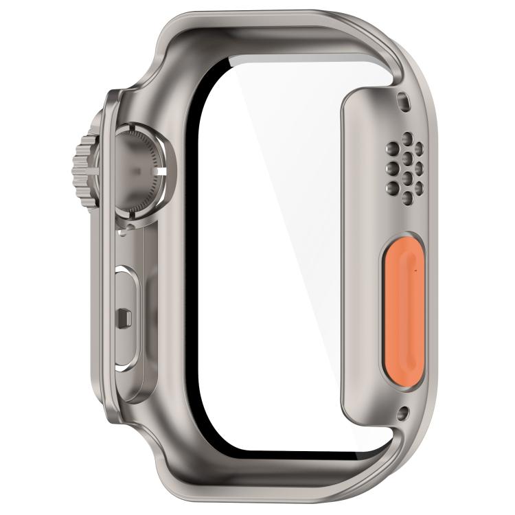 For Apple Watch Series 6/5/4/SE/SE2 40mm Change to Ultra 49mm Tempered Film Integrated PC Button Watch Case(Starlight) - Watch Cases by buy2fix | Online Shopping UK | buy2fix