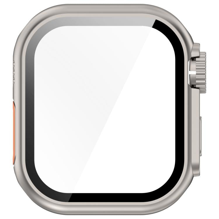 For Apple Watch Series 6/5/4/SE/SE2 40mm Change to Ultra 49mm Tempered Film Integrated PC Button Watch Case(Starlight) - Watch Cases by buy2fix | Online Shopping UK | buy2fix