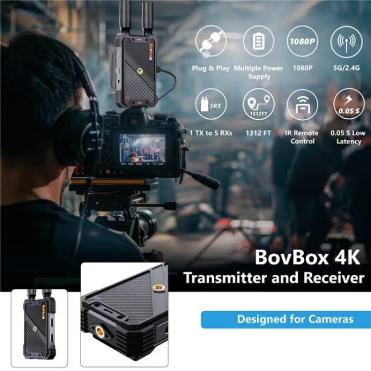 BOVBOX 082 1080P H.265 Low Latency 400m Transmitter Receiver HDMI Wireless Extender, Plug:US Plug - Adapter by buy2fix | Online Shopping UK | buy2fix