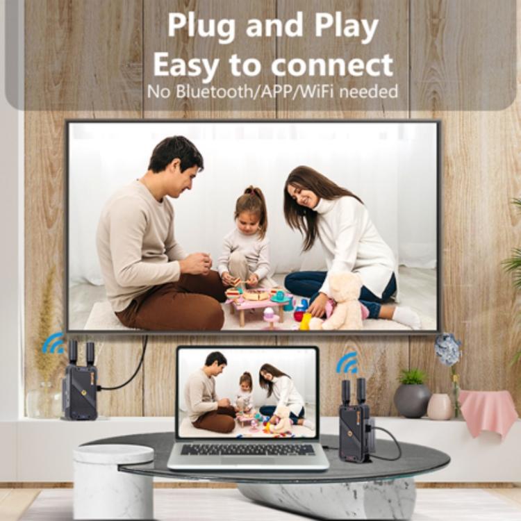 BOVBOX 082 1080P H.265 Low Latency 400m Transmitter Receiver HDMI Wireless Extender, Plug:EU Plug - Adapter by buy2fix | Online Shopping UK | buy2fix