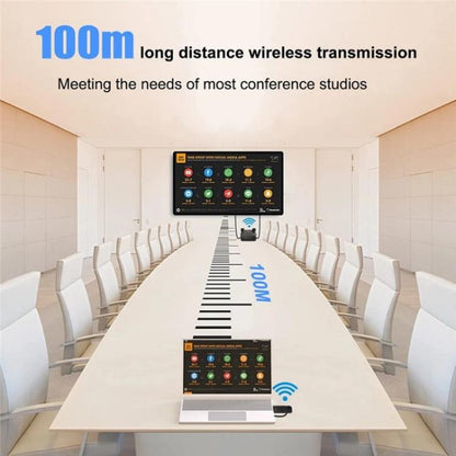 BOVBOX 091-HD Conference Use 100M Wireless WiFi HDMI Extender Video Transmitter Receiver, Plug:EU Plug - Adapter by buy2fix | Online Shopping UK | buy2fix
