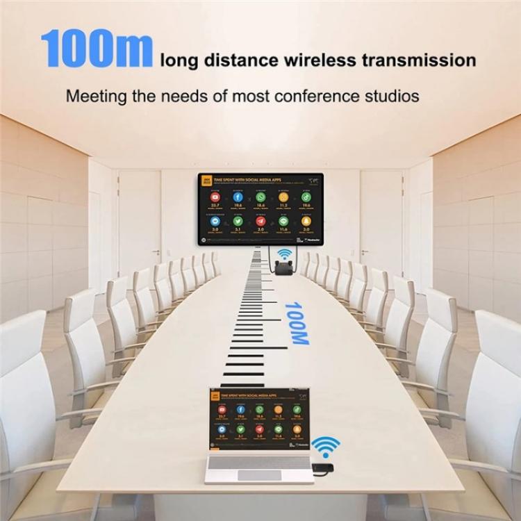 BOVBOX 091-HD Conference Use 100M Wireless WiFi HDMI Extender Video Transmitter Receiver, Plug:UK Plug - Adapter by buy2fix | Online Shopping UK | buy2fix