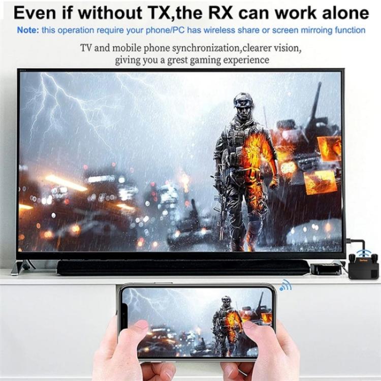 BOVBOX 091-TC For Phone Projector USB C Wireless Transmitter And Receiver Video Extender, Plug:UK Plug - Adapter by buy2fix | Online Shopping UK | buy2fix