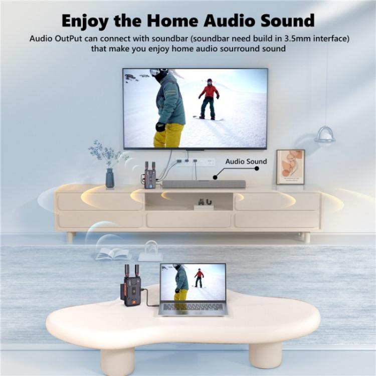 VRRIIS 097PRO Outdoor Live Streaming Audio Video Wireless Transmitter Receiver 4K HD Extender, Plug:AU Plug - Adapter by buy2fix | Online Shopping UK | buy2fix