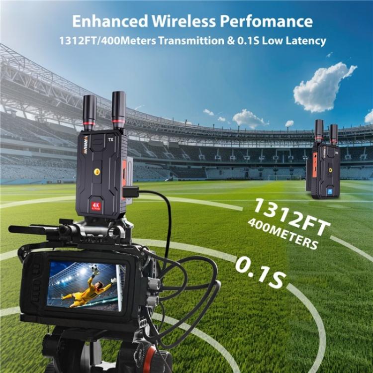 VRRIIS 097PRO Outdoor Live Streaming Audio Video Wireless Transmitter Receiver 4K HD Extender, Plug:US Plug - Adapter by buy2fix | Online Shopping UK | buy2fix