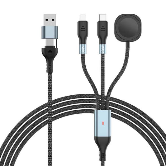 1.2m 2-in-3 100W PD Fast Charging Date Cable for Phone and Watch - Multifunction Cable by buy2fix | Online Shopping UK | buy2fix