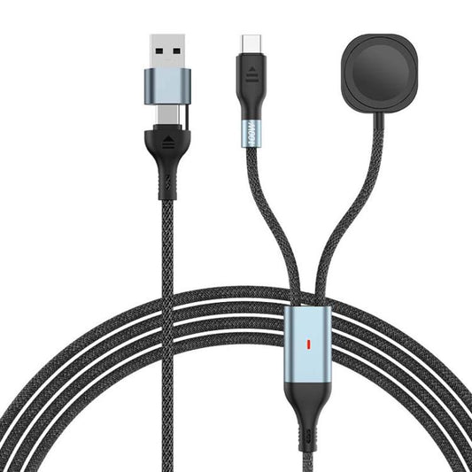 2m 2-in-2 100W PD Fast Charging Date Cable for Phone and Watch - Multifunction Cable by buy2fix | Online Shopping UK | buy2fix