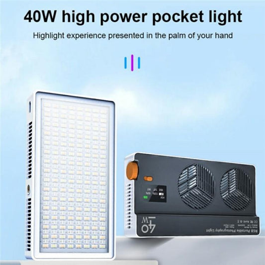 PB40R Video Live Streaming Portable RGB LED Video Light Pocket Photography Fill Light -  by buy2fix | Online Shopping UK | buy2fix