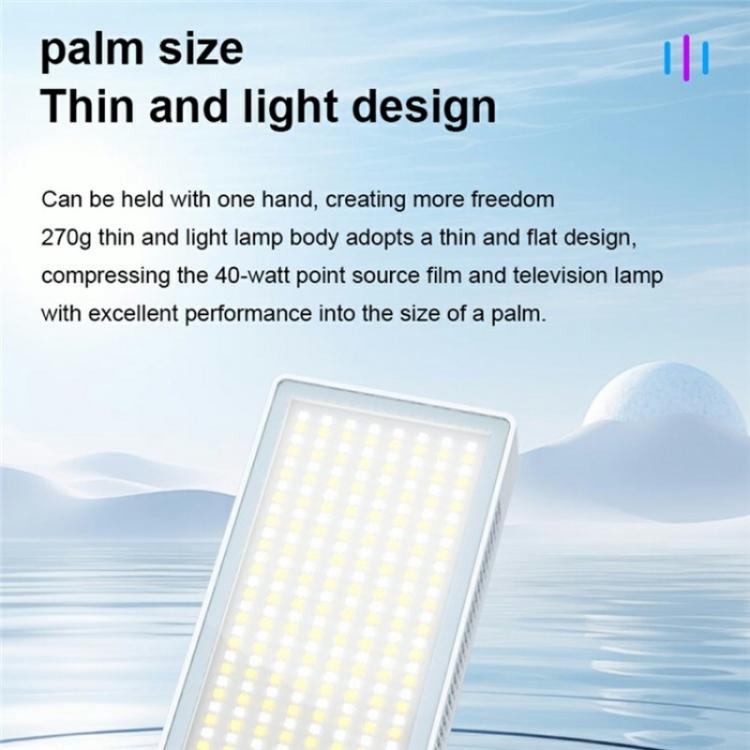 PB40R Video Live Streaming Portable RGB LED Video Light Pocket Photography Fill Light -  by buy2fix | Online Shopping UK | buy2fix