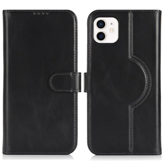 For iPhone 11 Genuine Leather Card Wallet MagSafe Phone Case(Black) - iPhone 11 Cases by buy2fix | Online Shopping UK | buy2fix