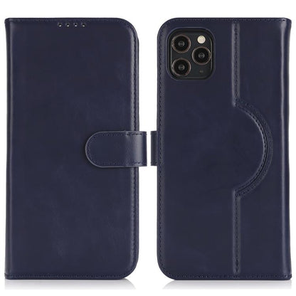 ForiPhone 13 Pro Max / 12 Pro Max Genuine Leather Card Wallet MagSafe Phone Case(Dark Blue) - iPhone 13 Pro Max Cases by buy2fix | Online Shopping UK | buy2fix