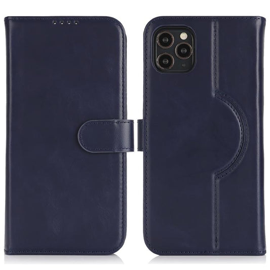 ForiPhone 13 Pro Max / 12 Pro Max Genuine Leather Card Wallet MagSafe Phone Case(Dark Blue) - iPhone 13 Pro Max Cases by buy2fix | Online Shopping UK | buy2fix