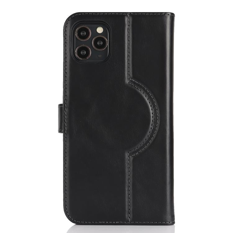 For iPhone 16 Plus Genuine Leather Card Wallet MagSafe Phone Case(Black) - iPhone 16 Plus Cases by buy2fix | Online Shopping UK | buy2fix