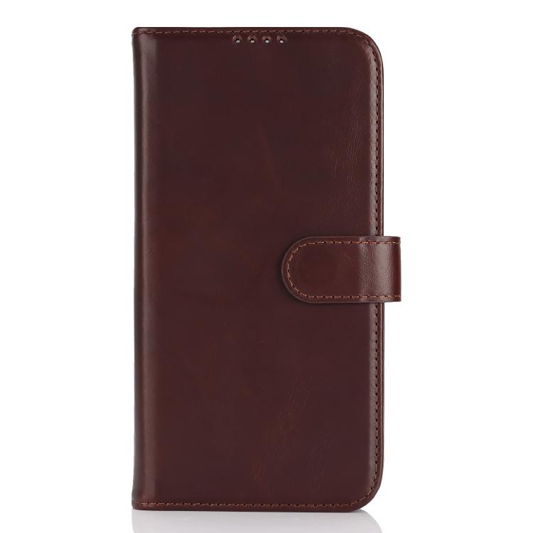 For iPhone 16 Plus Genuine Leather Card Wallet MagSafe Phone Case(Dark Brown) - iPhone 16 Plus Cases by buy2fix | Online Shopping UK | buy2fix