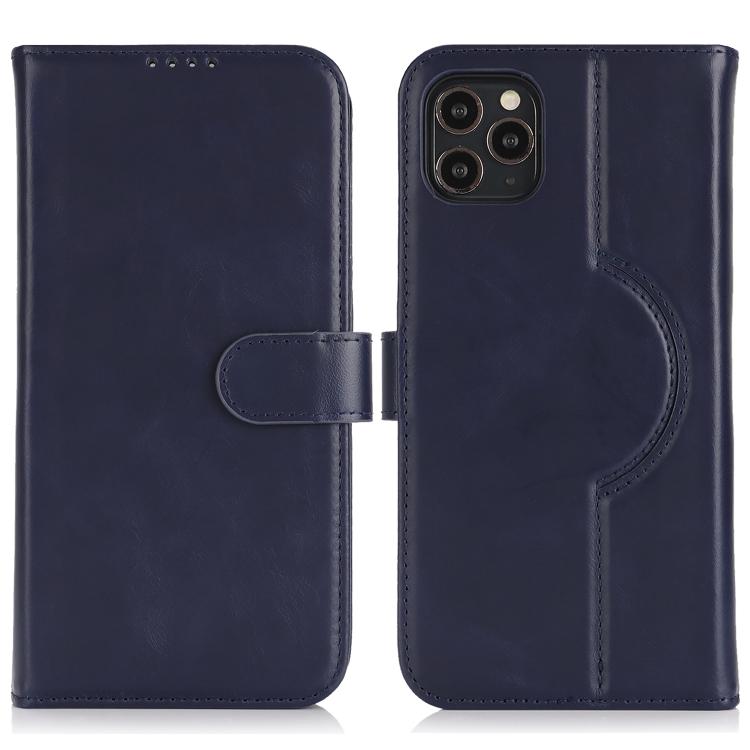For iPhone 16 Plus Genuine Leather Card Wallet MagSafe Phone Case(Dark Blue) - iPhone 16 Plus Cases by buy2fix | Online Shopping UK | buy2fix