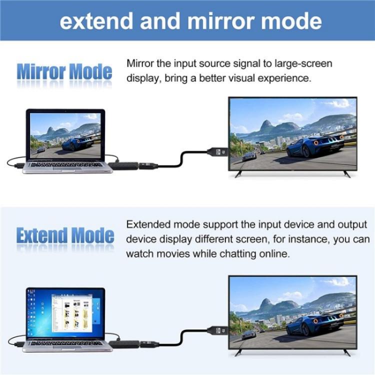 HD2 Video Streaming Gaming HDMI 2.0b to DisplayPort 1.4 Adapter 4K 60Hz/HDCP 2.3 Converter - Converter by buy2fix | Online Shopping UK | buy2fix