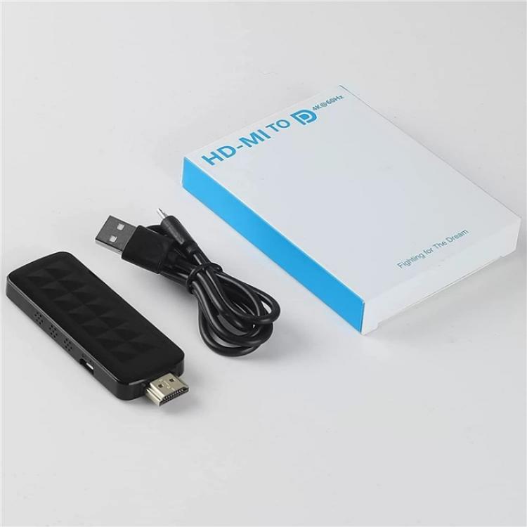 HD2 Video Streaming Gaming HDMI 2.0b to DisplayPort 1.4 Adapter 4K 60Hz/HDCP 2.3 Converter - Converter by buy2fix | Online Shopping UK | buy2fix