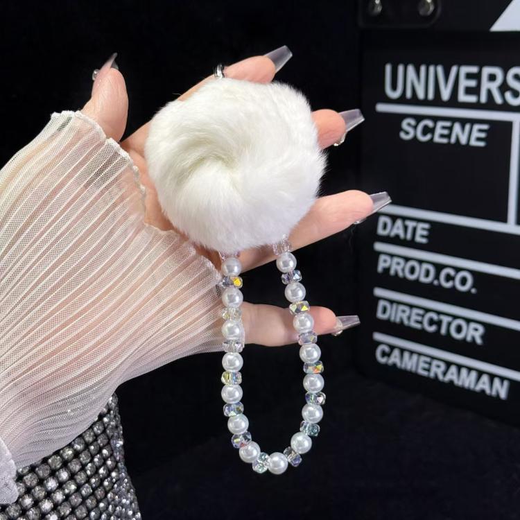 Hairball Chain Pendant Phone Chain(White) - Lanyards & Wrist Straps by buy2fix | Online Shopping UK | buy2fix