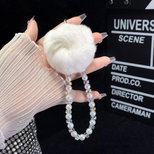 Hairball Chain Pendant Phone Chain(White) - Lanyards & Wrist Straps by buy2fix | Online Shopping UK | buy2fix