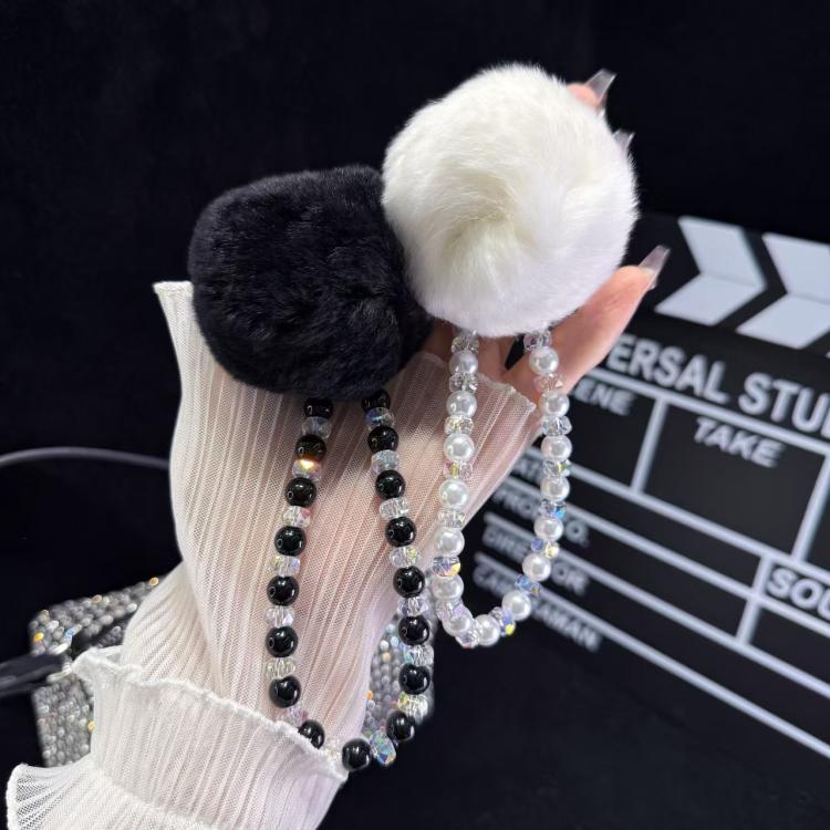 Hairball Chain Pendant Phone Chain(White) - Lanyards & Wrist Straps by buy2fix | Online Shopping UK | buy2fix