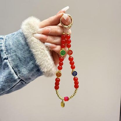 Ping An Festive Phone Chain(Red) - Lanyards & Wrist Straps by buy2fix | Online Shopping UK | buy2fix