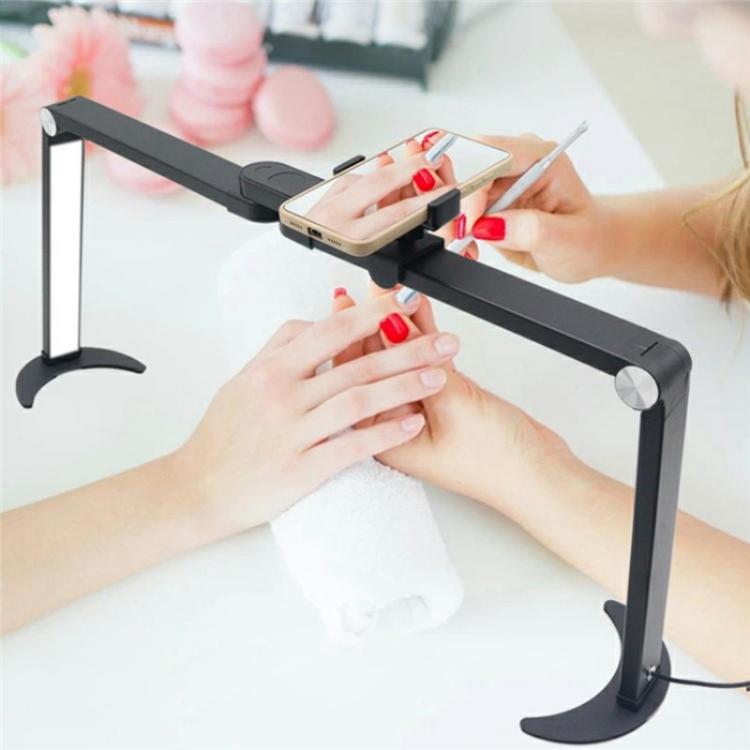 M21X 35W Beauty Tattoo Eyebrow Eyelash Nail Art Lighting Lamp with Phone Stand, Plug:EU Plug(White) - Selfie Light by buy2fix | Online Shopping UK | buy2fix