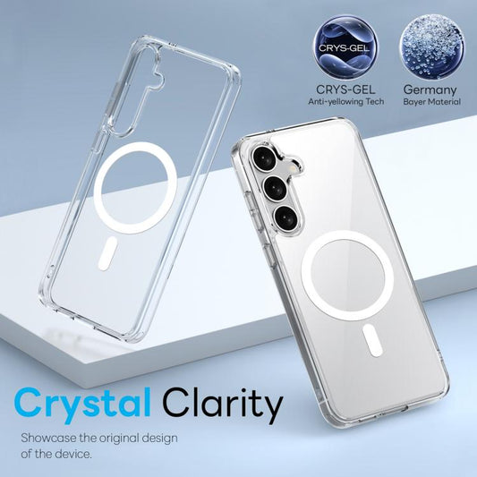For Samsung Galaxy S25 5G NORTHJO 3 in 1 PC MagSafe Phone Case with Screen Film and Lens Film(Clear) - Galaxy S25 5G Cases by NORTHJO | Online Shopping UK | buy2fix