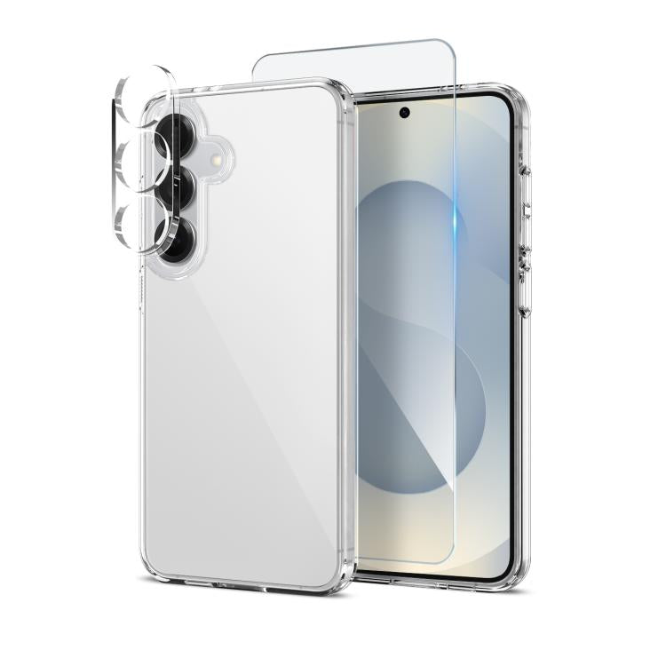 For Samsung Galaxy S25+ 5G NORTHJO 3 in 1 Clear Phone Case with Screen Protector Lens Film - Galaxy S25+ 5G Cases by NORTHJO | Online Shopping UK | buy2fix