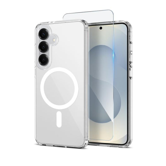 For Samsung Galaxy S25+ 5G NORTHJO 2 in 1 PC MagSafe Magnetic Phone Case with Screen Film(Clear) - Galaxy S25+ 5G Cases by NORTHJO | Online Shopping UK | buy2fix