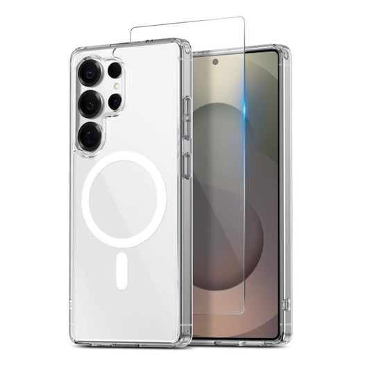 For Samsung Galaxy S25 Ultra 5G NORTHJO 2 in 1 PC MagSafe Magnetic Phone Case with Screen Film(Clear) - Galaxy S25 Ultra 5G Cases by NORTHJO | Online Shopping UK | buy2fix
