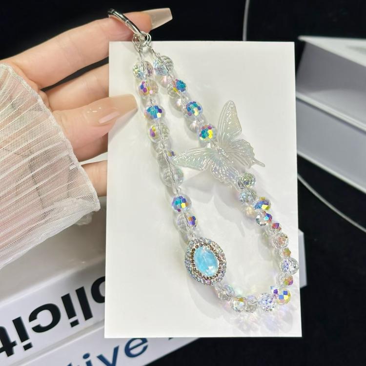 Heavy Industry Diamond-Rncrusted Sparkle Retro Phone Chain(White) - Lanyards & Wrist Straps by buy2fix | Online Shopping UK | buy2fix