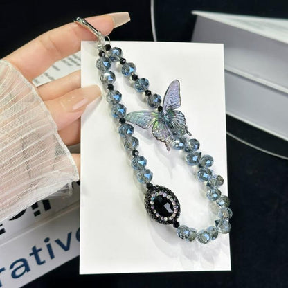 Heavy Industry Diamond-Rncrusted Sparkle Retro Phone Chain(Blue) - Lanyards & Wrist Straps by buy2fix | Online Shopping UK | buy2fix