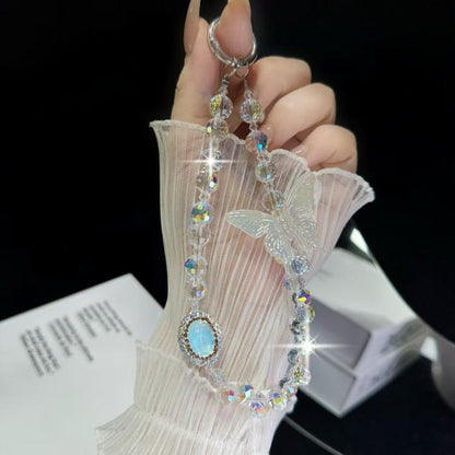 Heavy Industry Diamond-Rncrusted Sparkle Retro Phone Chain(White) - Lanyards & Wrist Straps by buy2fix | Online Shopping UK | buy2fix