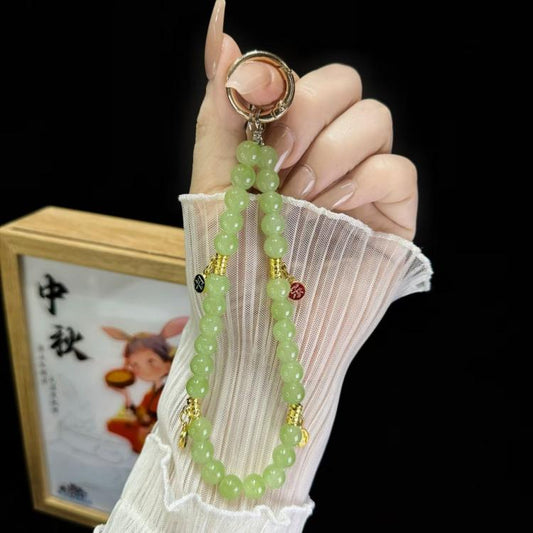 Peace And Joy Beaded Mobile Phone Chain(Green) - Lanyards & Wrist Straps by buy2fix | Online Shopping UK | buy2fix