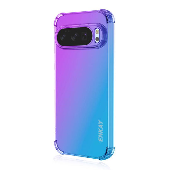 For Google Pixel 10 / 10 Pro ENKAY Hat-Prince Gradient Airbag TPU Phone Case(Purple Blue)