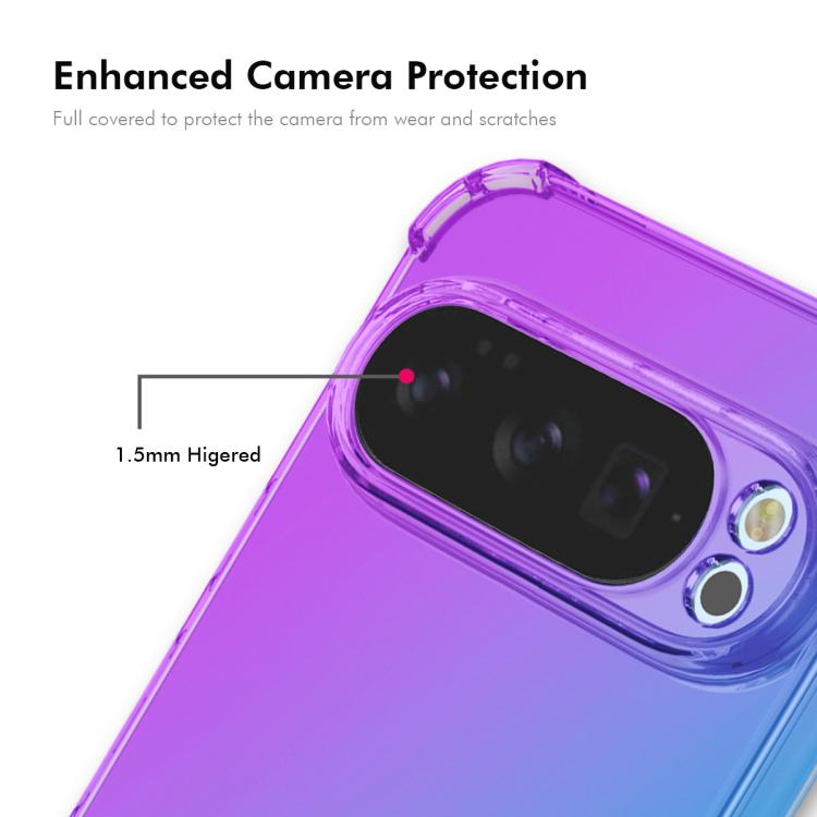 For Google Pixel 10 Pro XL ENKAY Hat-Prince Gradient Airbag TPU Phone Case(Blue Pink) - Google Cases by ENKAY | Online Shopping UK | buy2fix